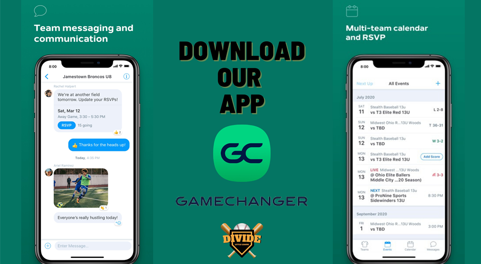 Download Our App & Stay Up To Date With Games and Coaches!